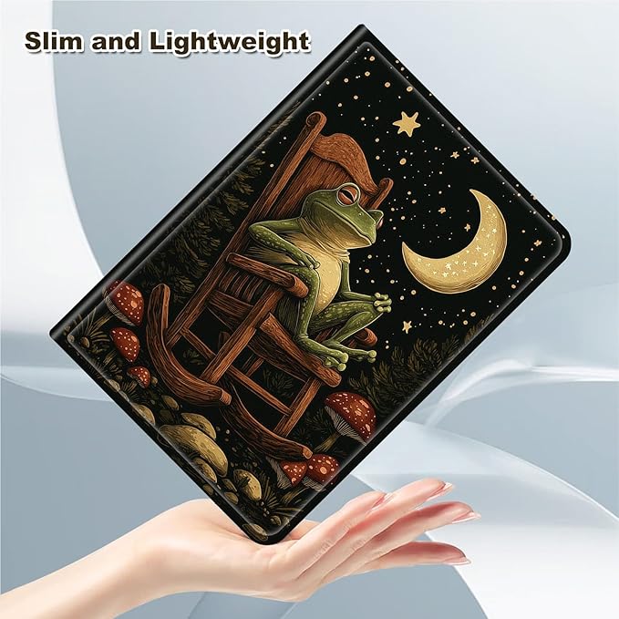 Case for Amazon Fire HD 8 &amp 8 Plus Tablet (12th/10th Gen 2024/2022/2020) Multi-Angle Viewing Leather Smart Stand Back Cover with Auto Sleep Wake Frog