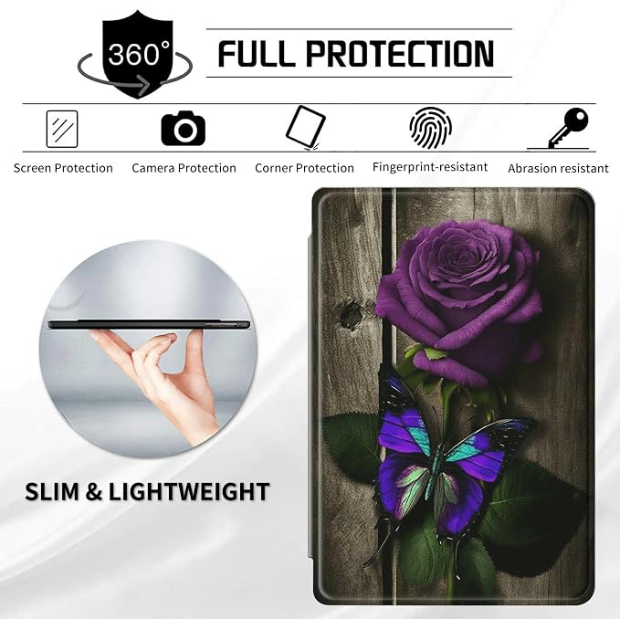 Purple Rose and Butterflies