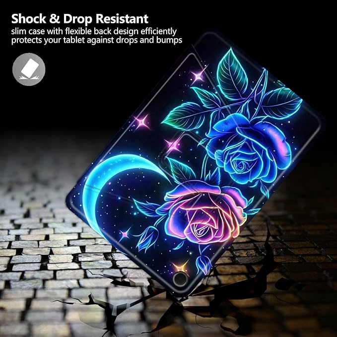Blue Roses Moon Stars