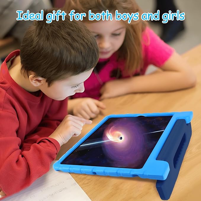 for Kids iPad Pro 12.9 Case 2nd 1st Generation with Pencil Holder and Anti-Slip Handle Super Protection Rugged Cover for 12.9 inch iPad Pro 2015 2017 - Dark Blue