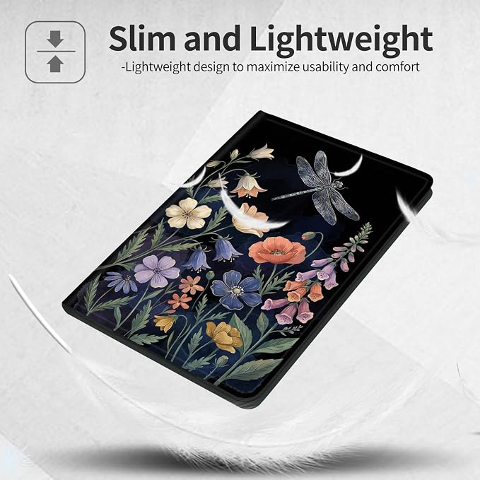 Dragonfly Dark Floral