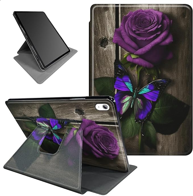 Purple Rose & Butterflies
