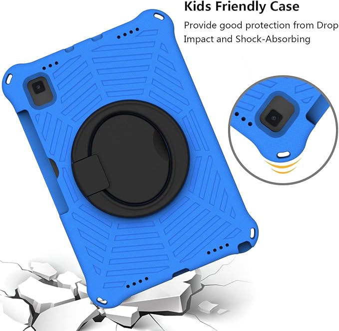 for Samsung Galaxy Tab S5e 10.5 (2019) SM-T720/T725 Tablet Case for Kids - EVA Lightweight Shockproof 360° Rotating Handle Stand Rugged Cover W Shoulder StrapBlue