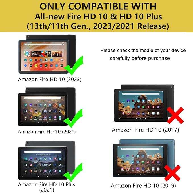 Case for Amazon Fire HD 10/HD 10 Plus Tablet 10.1 (13th/11th Generation 2023/2021 Release) Slim PU Leather Cover with Card Slot &amp Auto Wake/Sleep Moon Wolf