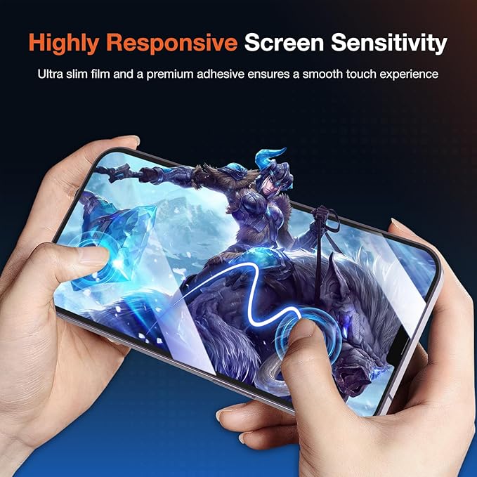 2 Pack Privacy Screen Protector for iPhone 14 Plus 9H+ Tempered Glass Anti Spy Private Film Easy Installation Auto Alignment Dust Removal Military-Grade Protection Bubble-Free