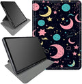 Case for Samsung Galaxy Tab S8 Plus 2022/S7 FE 2021/S7 Plus 2020 12.4 Inch Stars and Moons Theme 360 Degree Rotating Stand Smart Protective Cover for Samsung S7 FE Tablet