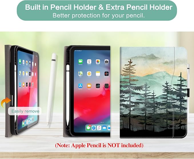 Vimorco Case for iPad (A16) 11th Generation 11 inch (2025)for iPad 10th Gen 10.9 inch (2022) Pencil Holder&ampHand Strap&ampPocketMultiple Stand Protector Folio CoverAuto Wake/SleepYellow Green