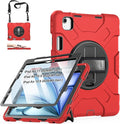 Case for iPad Air 11 M4 2026/ M3 2025/ M2 2024: Silicone Cover for iPad Air 5th &amp 4th Generation 10.9 Inch (2020/2022) with Screen Protector- Stand- Handle- Shoulder Strap- Pencil Holder