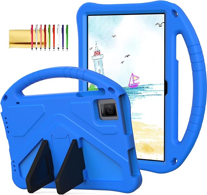 Dteck Kids Case for T-Mobile Revvl Tab 5G 2023 TabletLightweight Shockproof Rugged EVA Kids Friendly Handle Stand Child Proof Silicone Kids Case for T-Mobile REVVL Tab 5G 2023 10.36 TabletBlue