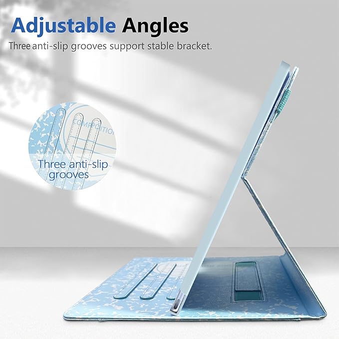 E NET-CASE Case for remarkable2 Tablet 10.3 inch (2020 Released) - Multi-Viewing Adjustable 360 Degree Rotating Stand Cover for Remarkable 2 Digital Paper with Pencil Holder (Blue)