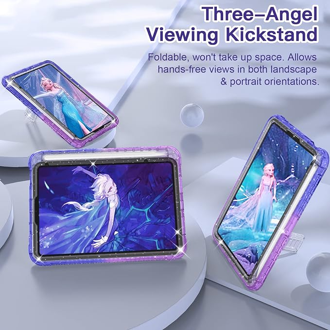 Clear Glitter / Gradient Blue Purple