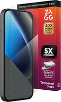 ZAGG Glass Elite Google Pixel 10a Screen Protector - 5x Stronger Aluminosilicate Protection Tempered Glass ClearPrint Technology Easy Install Case Friendly Sustainable Recycled Materials