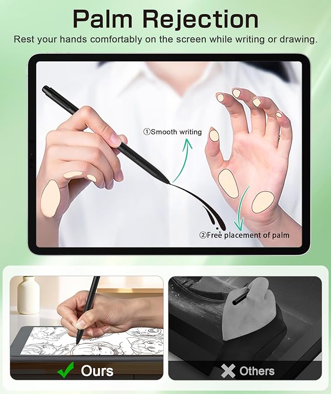 Ciscle Magnetic EMR Stylus Pen for Remarkable 2 No Charging Needed 4096 Pressure Levels Palm Rejection Tilt Support Eraser &amp 5 Replaceable Tips Compatible with EMR Devices