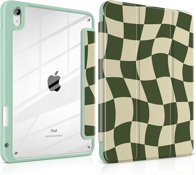 Green Wavy Checker