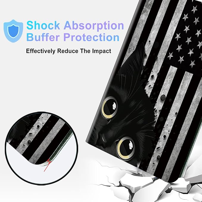 American Flag Black Cat