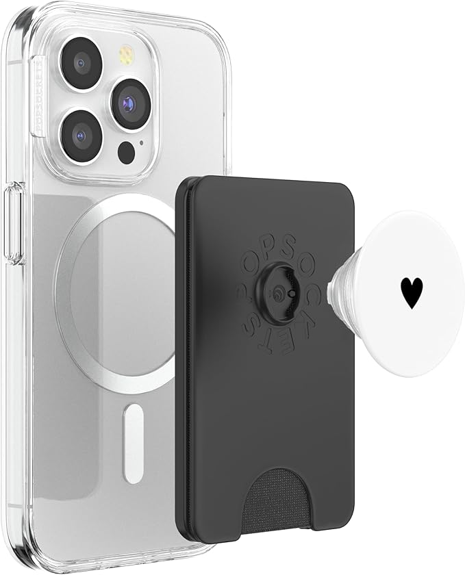 PopSockets Phone Grip – Heart PopSocket - B&ampW Heart PopSockets PopWallet for MagSafe