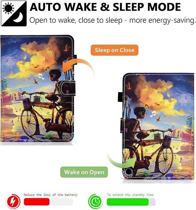 Case for Amazon Fire Max 11 13th Generation (2023) Techcircle Folio Stand PU Leather Magnetic Smart Wallet Soft Cover Protective Case with Pen Holder+Card Slots Auto Wake/Sleep Urban Biking