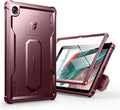 Dexnor Case for Samsung Galaxy Tab A8 10.5 Inch 2022 [Built in Screen Protector &amp Kickstand] Heavy Duty Shockproof Full Body Protective Cover for Galaxy Tab A8 Case-Red