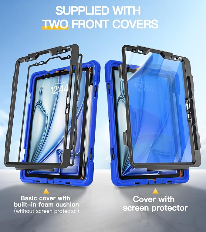 BRAECN Case for iPad Air 11 inch 2026(M4) 2025(M3) 2024(M2)iPad Pro 11 inch(4th/3rd/2nd/1st)&amp Air 10.9(5th/4th) Protective with Pencil Holder Screen Protector 360°Rotating Stand Handle Full Body