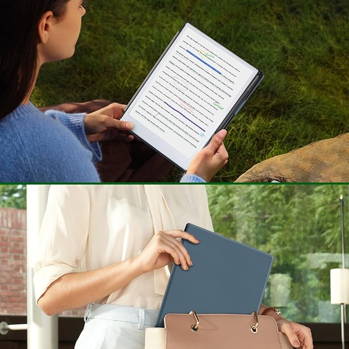 Case for Remarkable Paper Pro Tablet 11.8 (Released in 2024) Hard Back Shell Protective Book Folio Cover with Built-in Pen Holder with Auto Sleep/Wake Function.