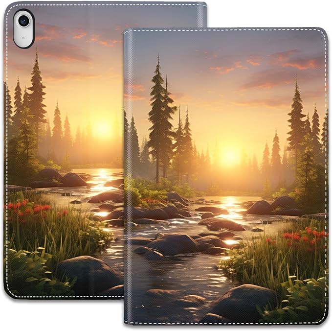 Scene Sunset Water Forest