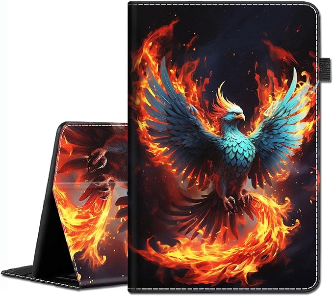 Case for All-New Amazon Fire HD 10 and 10 Plus Tablet (13th/11th Generation 2023/2021 Release) 10.1 - Slim Fit Standing Cover with Auto Sleep/WakeFlaming Phenix