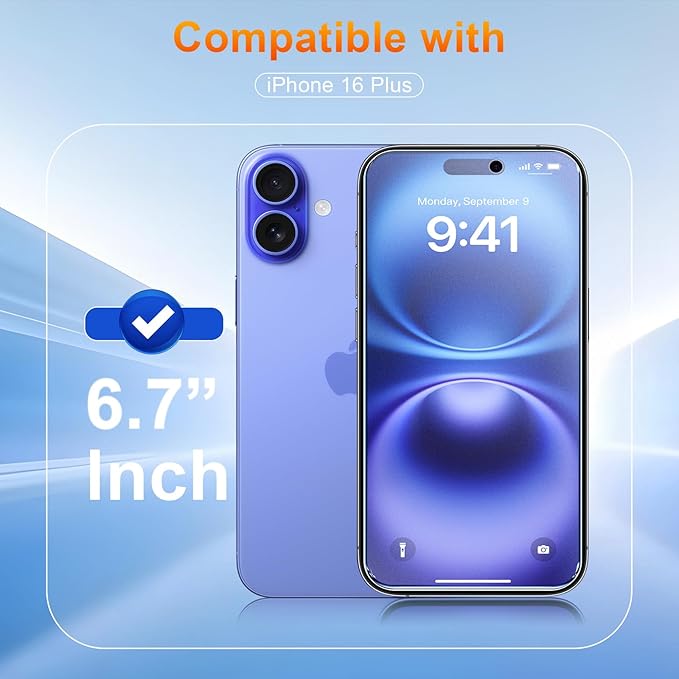 2 Pack matte privacy Screen Protector for iPhone 16 plus