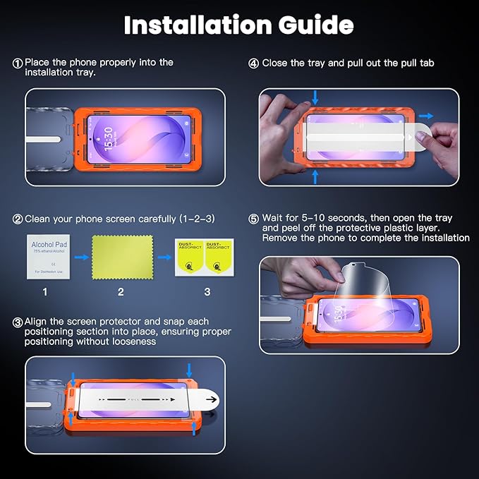 Uyiton Compatible with Samsung Galaxy S26 Ultra Matte Screen Protector [Anti- Glare][Ultrasonic Fingerprint Support][9H Tempered Glass] Scratch-Resistant Bubble-Free 2 Pack