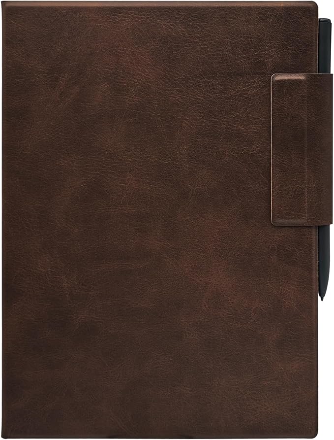 Magnetic Stand Folio Case for iFLYTEK AINOTE 2 10.65 E-Ink Tablet (2025 Released) Ultra-Thin Lightweight Premium PU Leather Cover with Magnetic Pen Buckle &amp Auto Sleep/Wake (Cowhide Brown)
