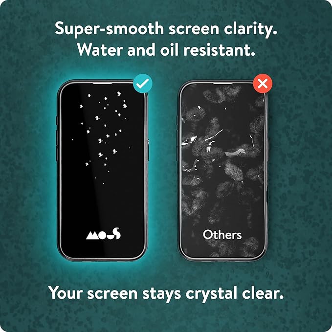 Mous - Resistant Tempered Glass Screen Protector for iPhone 15 Pro HD - 2 Pack