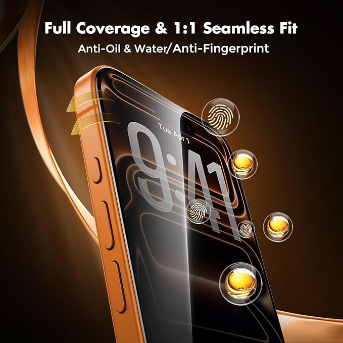 UNBREAKcable Privacy Screen Protector for iPhone 17 Pro Max Full Coverage Shatterproof Tempered Glass[True 28°Anti Spy][9H Hardness][Easy Installation Frame]2-Pack Private Screen for iPhone 17 ProMax