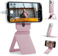 MOFT Phone Stand Magnetic Phone Tripod Stand Stain-Resistant MOVAS Leather &amp Angle Adjustment &amp Strong Magnets Tripod for iPhone 17/16/15/14/13/12 (Included Metal Ring)-Blush