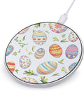 Colorful Stripes Floral Easter Eggs Phone Charger Magnetic Charging Pad Anti-Slip with USB Cable