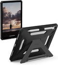 URBAN ARMOR GEAR UAG Designed for iPad 11 A16 11th Gen 2025 Case A3354 A3355 - Rugged Protective Cover with Kickstand and Pencil Holder Scout Plus Black