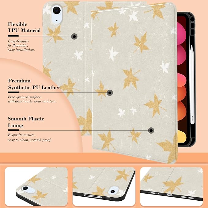 Gold White Maple Leaves