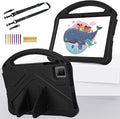 Kids Case for T-Mobile Revvl Tab 5G 2023 Model 10.36 Inch Soft EVA Handle Stand Shockproof Lightweight Children Friendly with Shoulder Strap Cover Case for Revvl Tab 5G Black