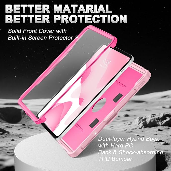 Soke Case for iPad (A16) 11th Generation 11-Inch 2025 /10th Generation 10.9-Inch 2022 with Screen Protector and Multi-Angle Kickstand Rugged Full Body Heavy Duty Protective Cover - Pink