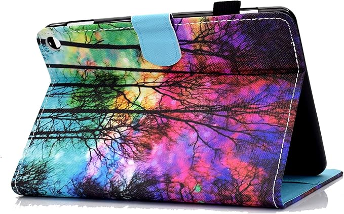 Smart Case for Amazon Fire HD 10 13th/11th Gen Fire HD 10 Plus(Pro) 2021/2023 Techcircle Slim Folio Stand Magnetic Flip Cover with Card Slots+Pen Holder Auto Sleep/Wake Colorful Forest