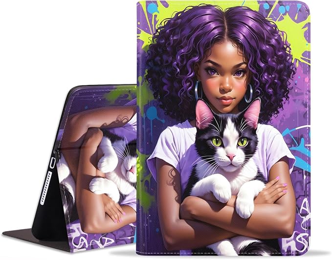 African American Girl Cat
