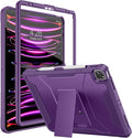 Soke Case for iPad Pro 12.9 Inch 6th/5th/4th Generation(2022/2021/2020 Release) Rugged Shockproof Protective Cover with Built-in Kickstand for Apple iPad Pro 12.9 - Dark Purple