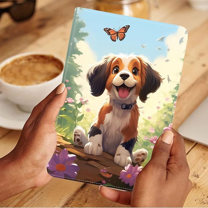 Cute Puppy and Butterfly