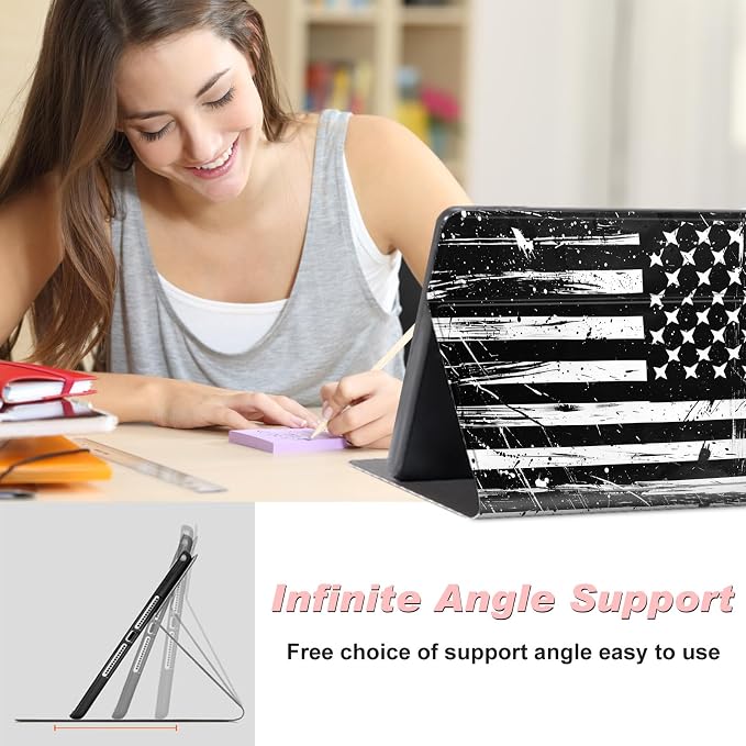 Black White American Flag -1896