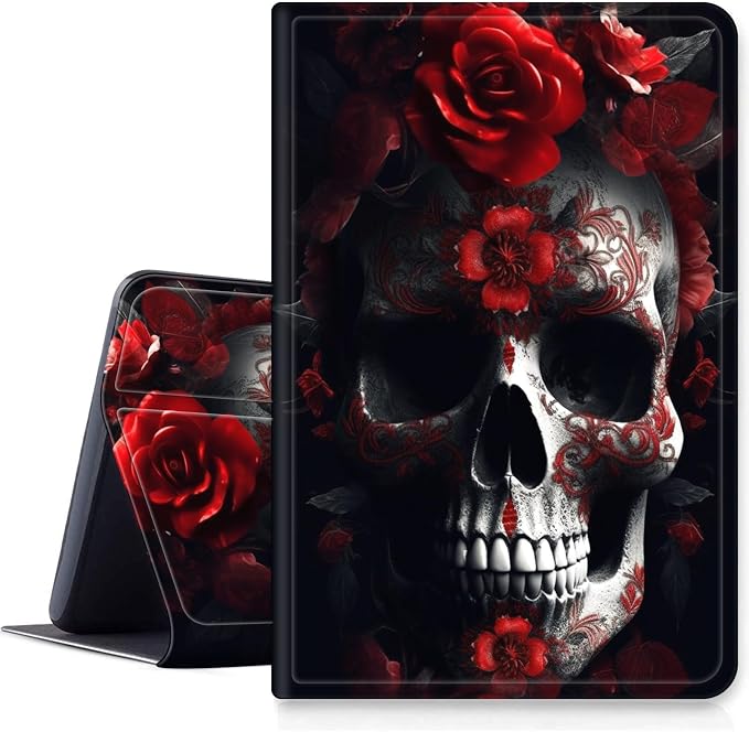 Red Flower Skull