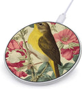 Bird Yellow-Bellied Warbler Vintage Flowers Phone Charger Magnetic Charging Pad Anti-Slip with USB Cable