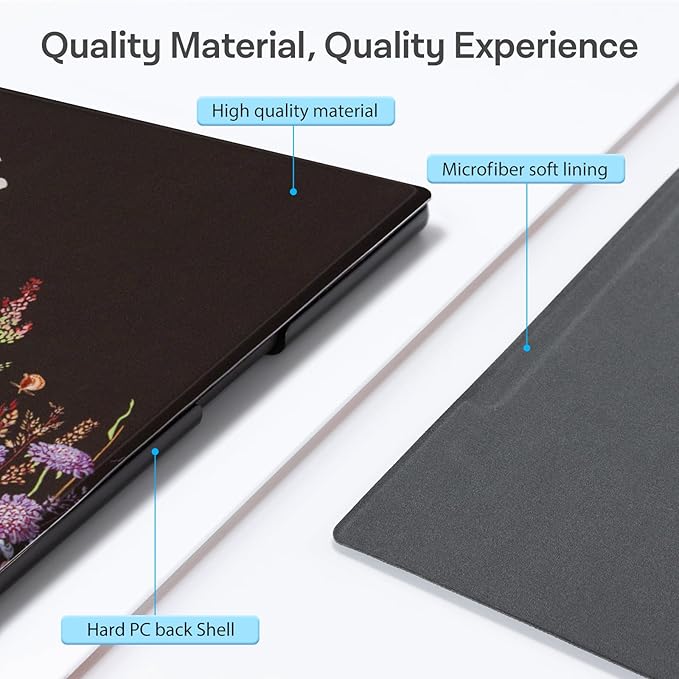 CoBak Case for Remarkable 2 Paper Tablet - Lightweight and Hard Back Shell Protective Book Folio Cover with Built-in Pen Holder - for 10.3 2020 ReleasedDark Botanica