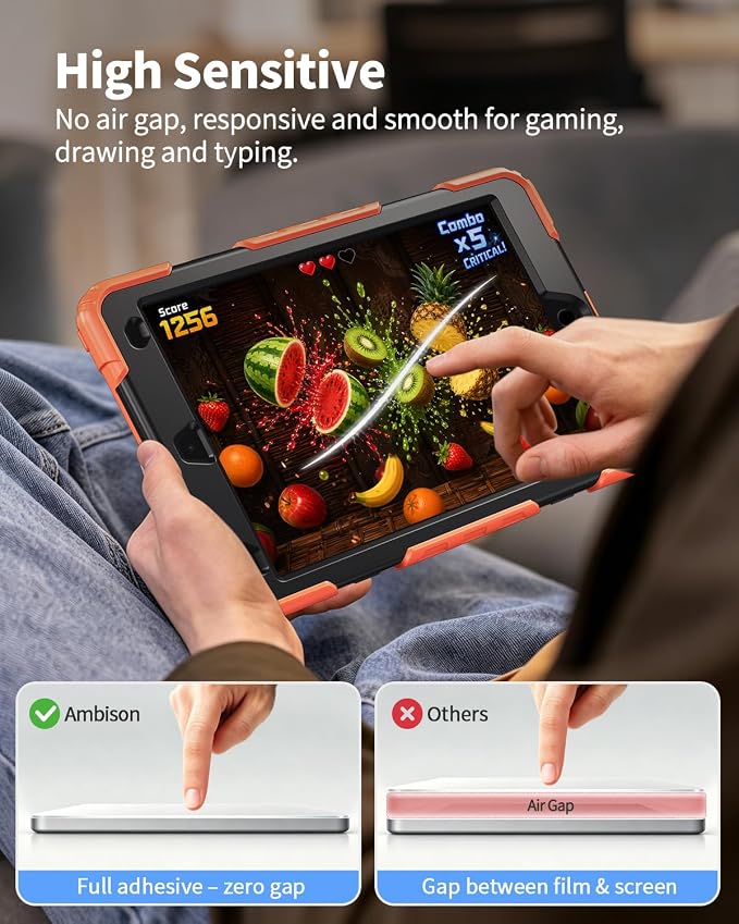 Orange Case with Glass Screen Protector