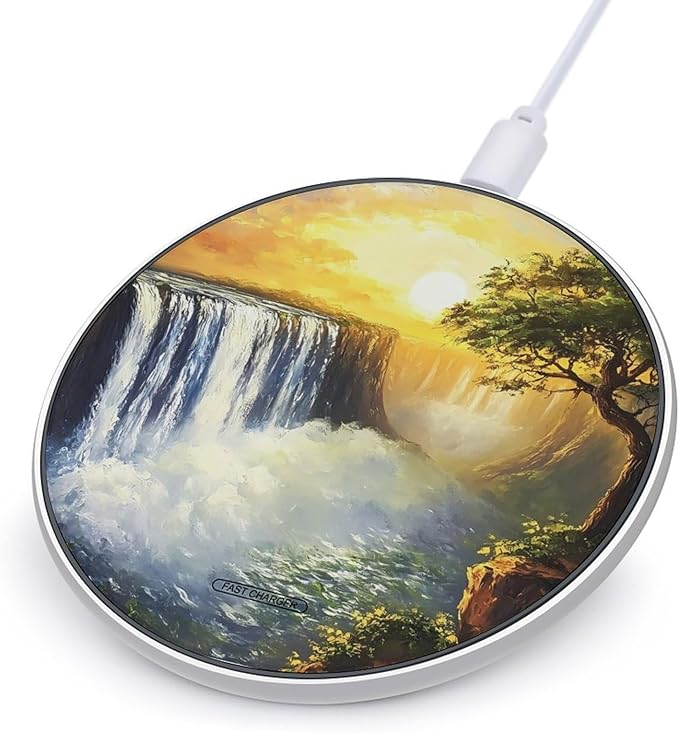 Sunrise at Victoria Falls Phone Charger Magnetic Charging Pad Anti-Slip with USB Cable