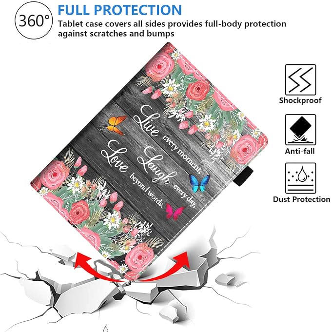 Floral Quote Live Laugh Love