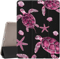 Hot Pink Sea Turtle Case for iPad Pro 13 (M4) 2024 Ocean Sea Animal CasePencil Holder &amp Clear Soft TPU Back &amp Trifold Stand Cover for Women (Model Number:A2925/A2926/A3007)