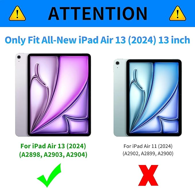 for iPad Air 13 inch Case 2024 M2 with Adjustable Stand &amp Auto Wake/Sleep Smart Protect Cover Case for iPad Air 13 inch 2024 - Hummingbird Cherry Blossoms